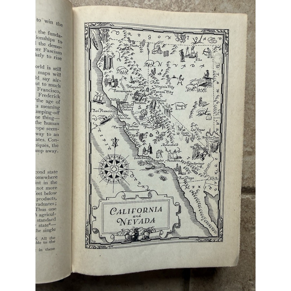 Inside USA 1947 by John Gunther, Signed, HC VTG  Book - First Edition, W/Foldout - Picture 11 of 13
